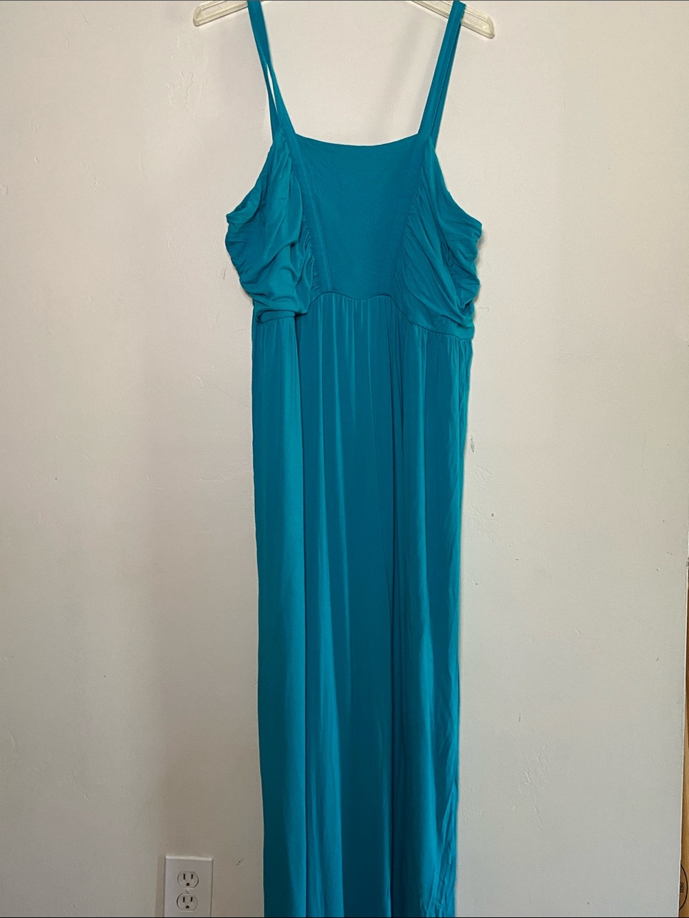 Lane Bryant Teal Maxi Dress with Spaghetti Straps